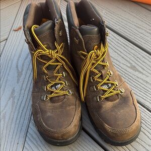 Caterpillar Brown and Yellow Rugged Work Boots